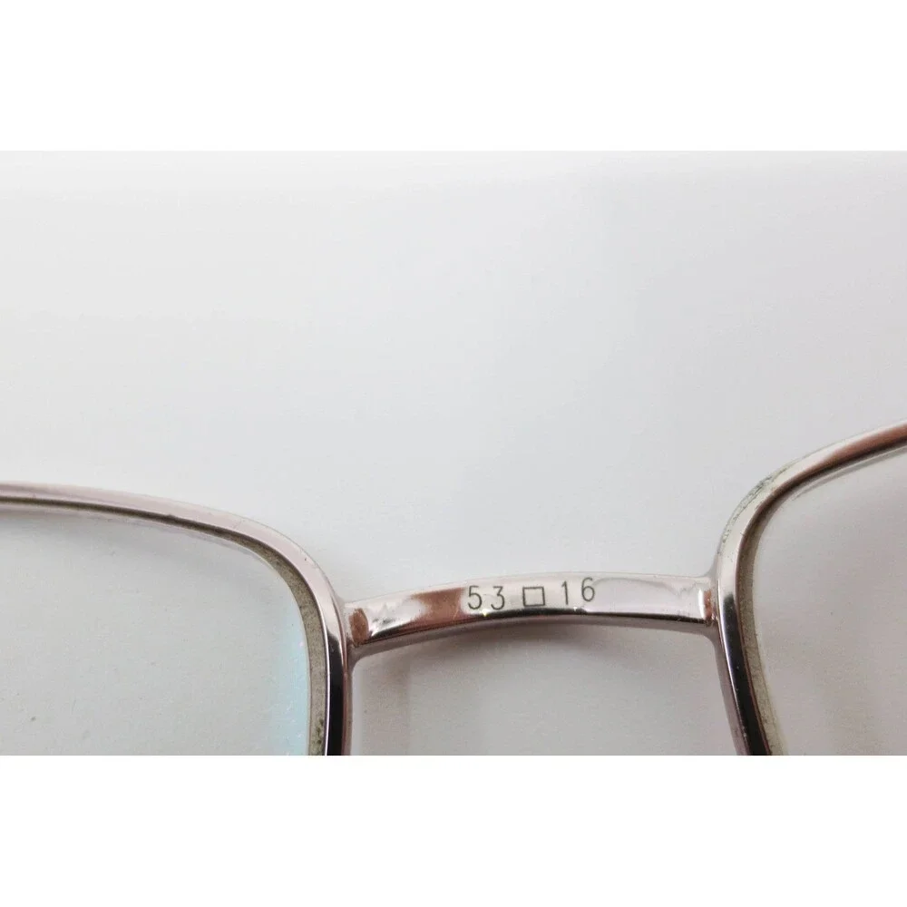 Silver Tone Rectangular Eyeglass Frames Rhinestone Chain Temples MAL109 601